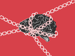 brain wrapped in chains