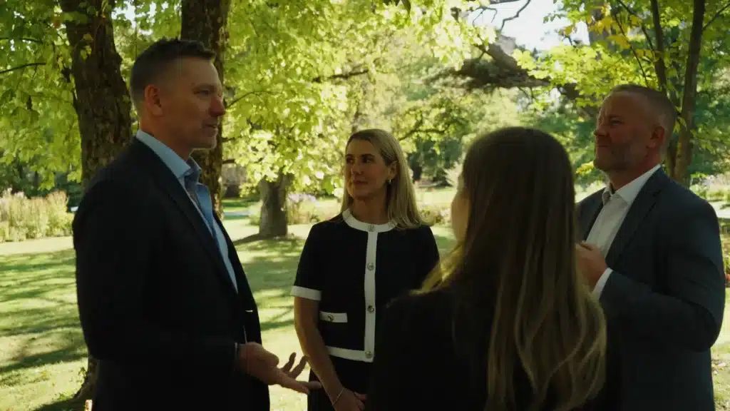 lawyers at valent legal having a conversation