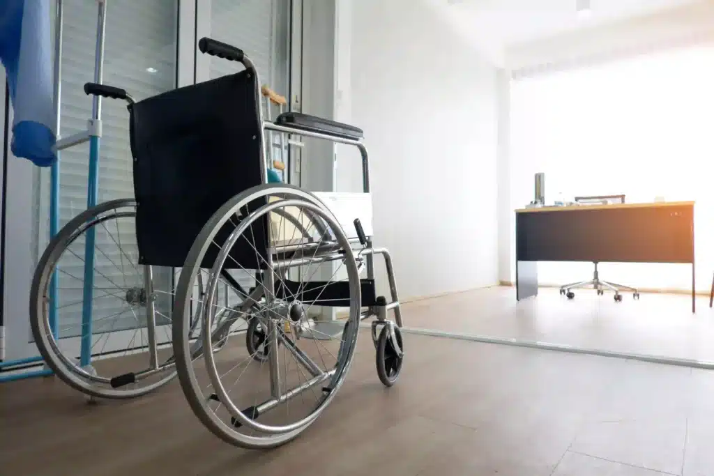 Wheelchair in the clinic